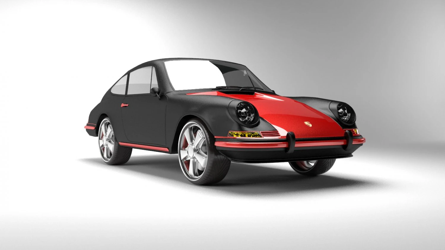 porsche 911 t 1968 3D Model .c4d .max .obj .3ds .fbx .stl .blend 