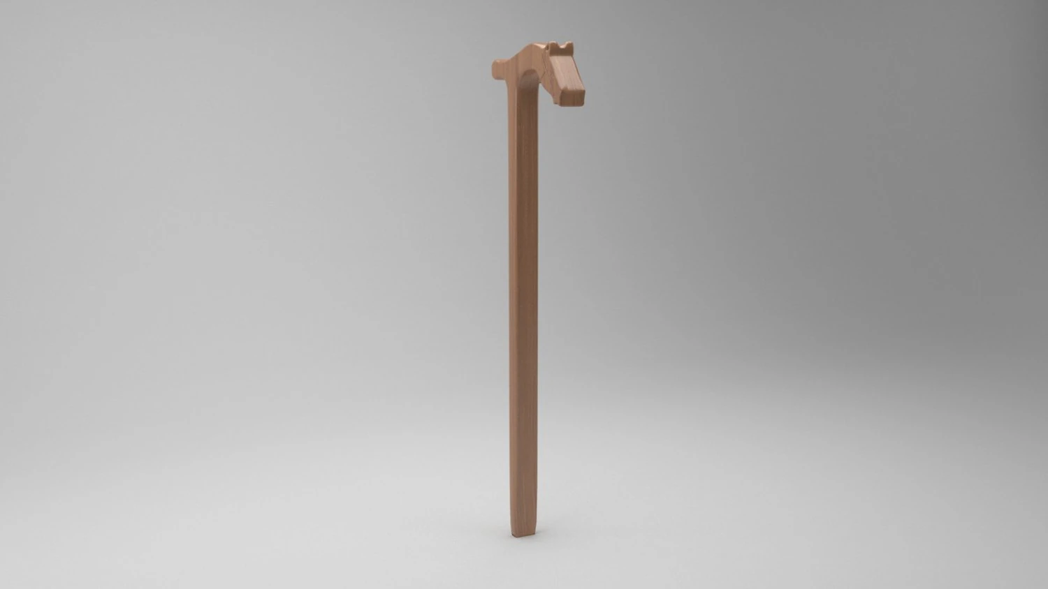 walking stick horse head 3D Model .c4d .max .obj .3ds .fbx .stl .blend 