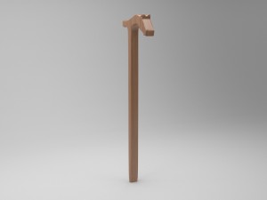 walking stick horse head 3D Model