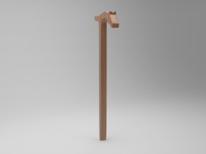 walking stick horse head Model 3D
