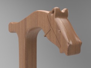 walking stick horse head Modelo 3D