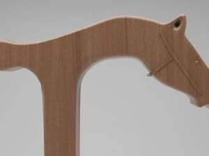 walking stick horse head 3D Model