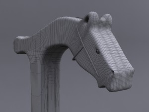 walking stick horse head Modelo 3D
