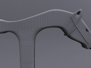 walking stick horse head Modelo 3D