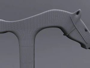 walking stick horse head 3D Model