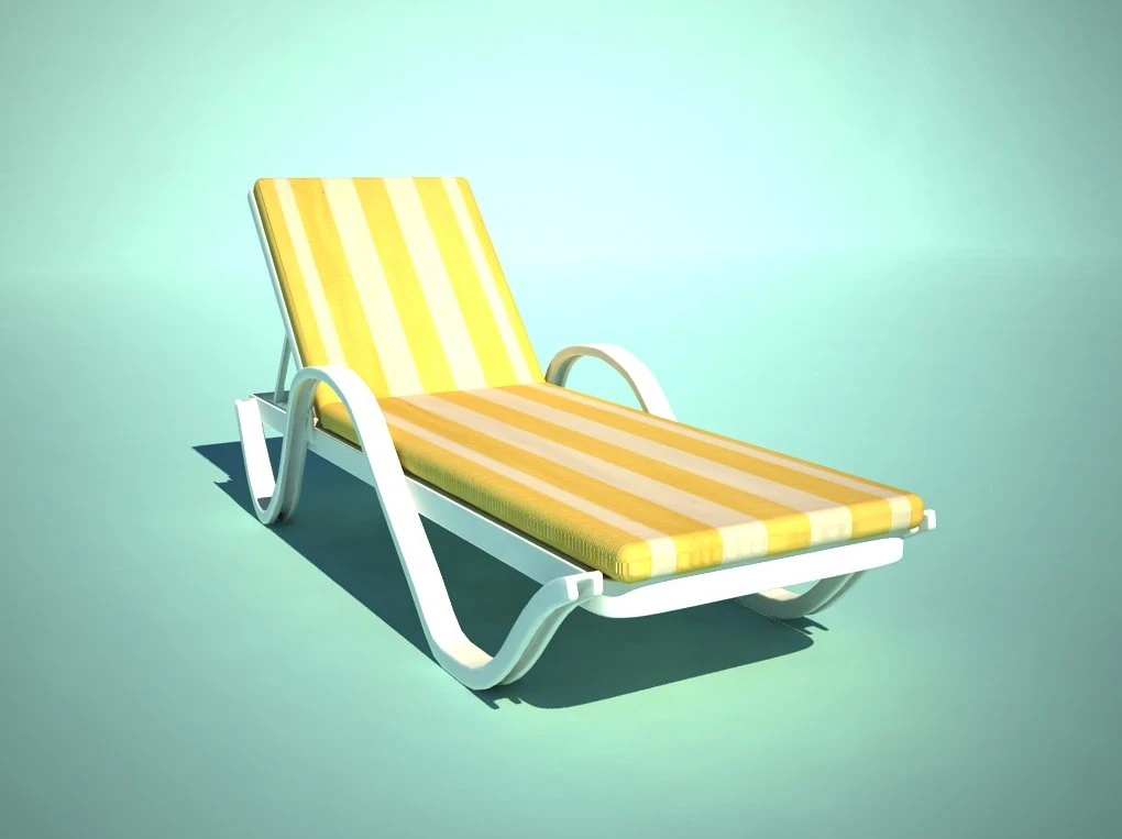 chaise longue 3D Model .c4d .max .obj .3ds .fbx .stl .blend 