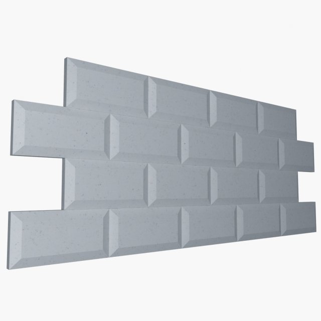 white beveled edge subway 3D 모델 .c4d .max .obj .3ds .fbx .stl .blend 
