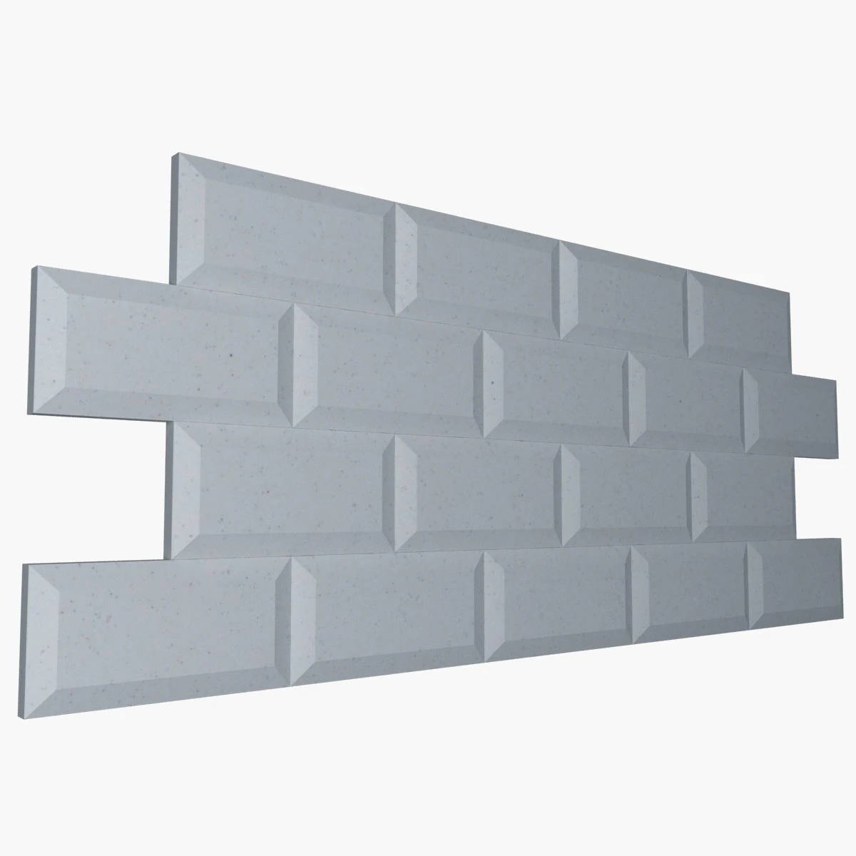 white beveled edge subway 3D Model .c4d .max .obj .3ds .fbx .stl .blend 