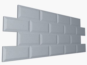 white beveled edge subway 3Dモデル