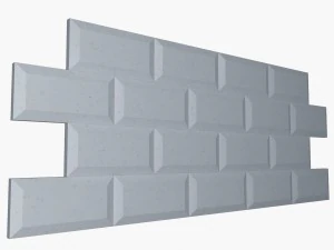 білий скошений край метро 3D Модель