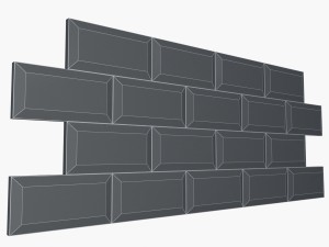 white beveled edge subway 3D 모델