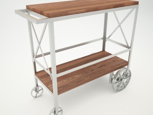 butler industrial trolley server 3D Model