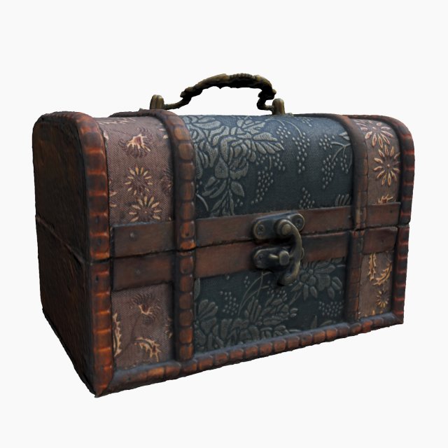 antique chest 3Dモデル .c4d .max .obj .3ds .fbx .stl .blend 