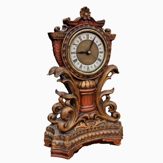 antique clock Modello 3D .c4d .max .obj .3ds .fbx .stl .blend 