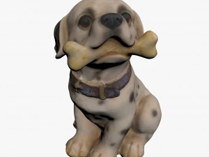 개 동상 3D 모델