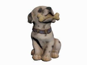 dog statue 3D-Modell