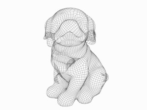 dog statue 3D-Modell