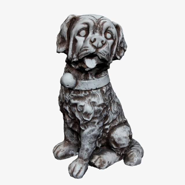 dog statue 3D 모델 .c4d .max .obj .3ds .fbx .stl .blend 