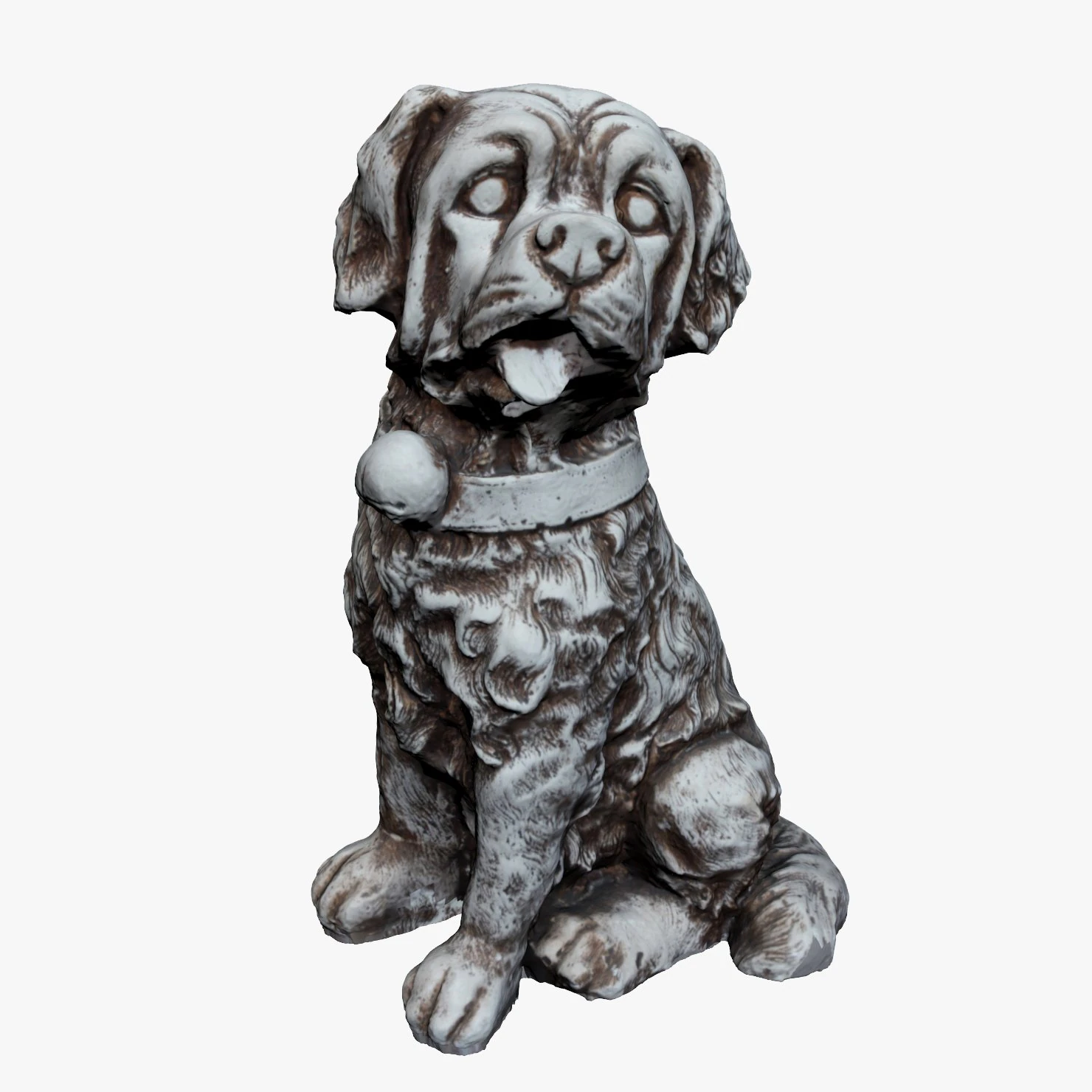 dog statue 3D Model .c4d .max .obj .3ds .fbx .stl .blend 
