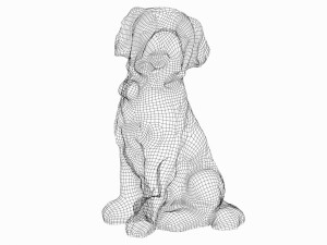 dog statue 3D 모델