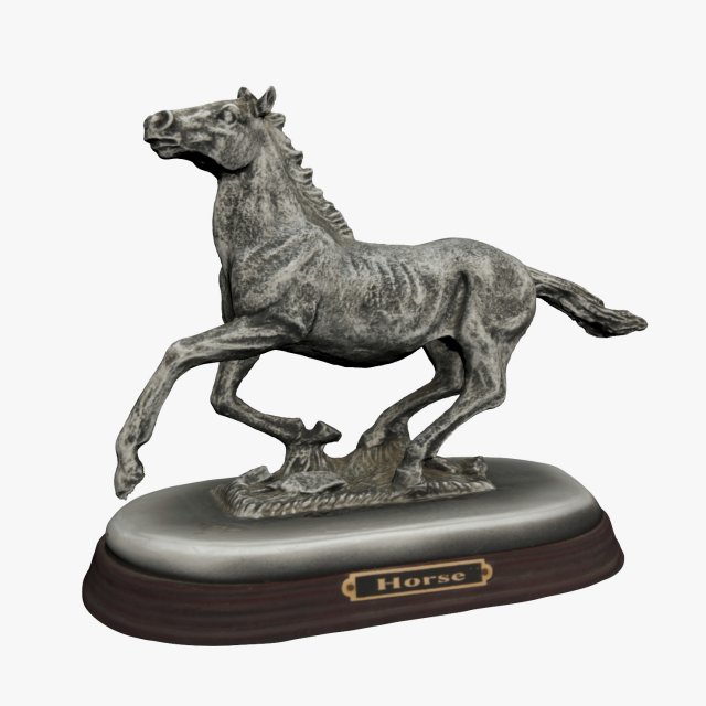 horse statue 3D Модель .c4d .max .obj .3ds .fbx .stl .blend