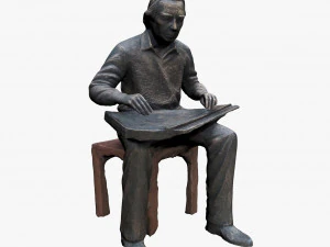 음악가 동상 3D 모델