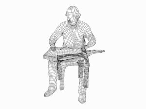musician statue 3Dモデル