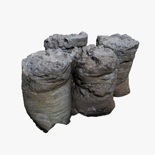sack of concrete 3D 模型 .c4d .max .obj .3ds .fbx .stl .blend 