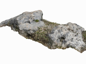 3d grassy rock Modello 3D