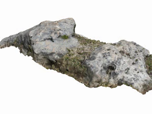 3d grassy rock 3D Model