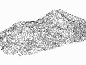 3d grassy rock Modello 3D