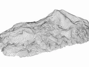 3d grassy rock 3D Model