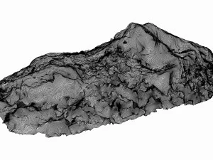 3d grassy rock 3D Model