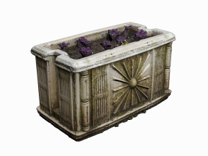 medieval flower pot 3D 模型
