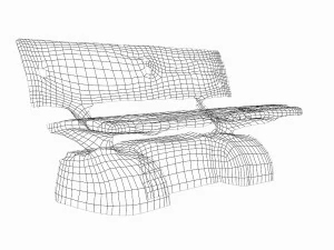 лавка 3D Модель