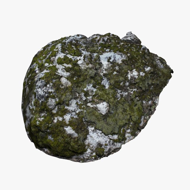 mossy rock 3Dモデル .c4d .max .obj .3ds .fbx .stl .blend 