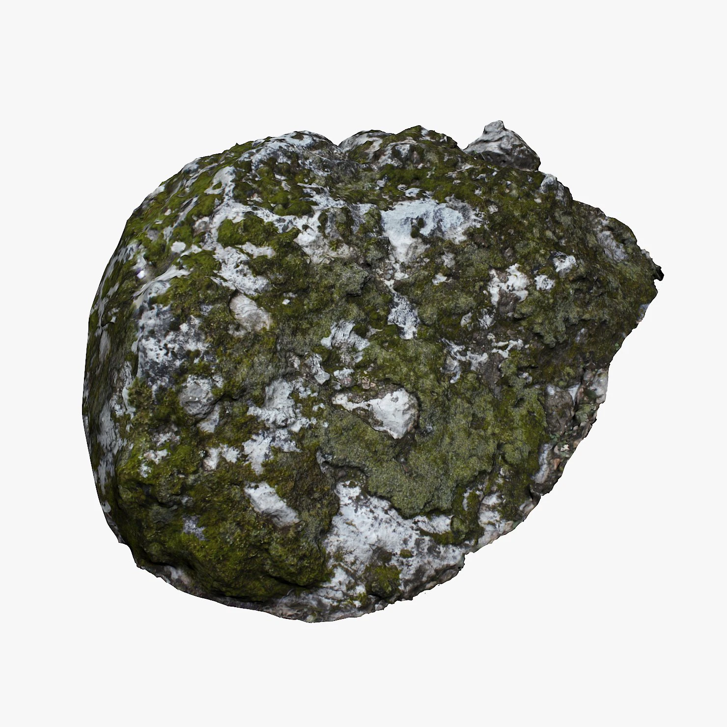 mossy rock 3D Model .c4d .max .obj .3ds .fbx .stl .blend 