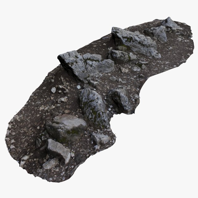 rocky ground 3D Модель .c4d .max .obj .3ds .fbx .stl .blend