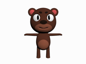 cartoon bear character 3D-Modell