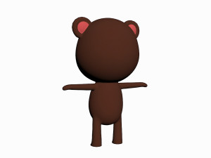 cartoon bear character 3D-Modell