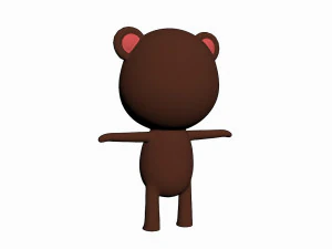 cartoon bear character 3D Model