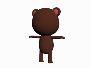 cartoon bear character 3D-Modell