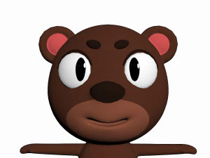 cartoon bear character 3D Model