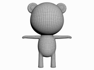 cartoon bear character 3D-Modell