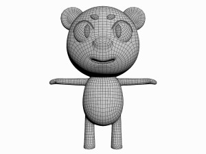 cartoon bear character 3D-Modell