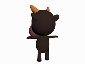 cartoon bull character 3D Model