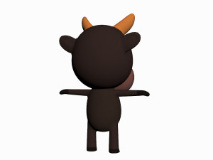 cartoon bull character 3D Model