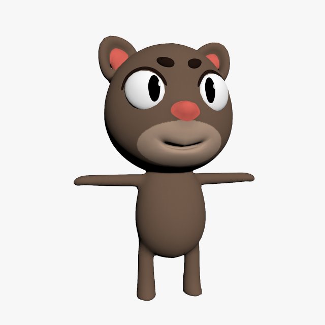 cartoon cat character 3D Model .c4d .max .obj .3ds .fbx .stl .blend 