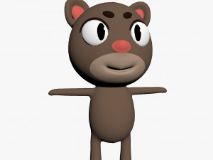 cartoon cat character Model 3D