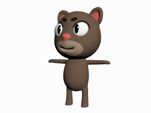 cartoon cat character 3D Model